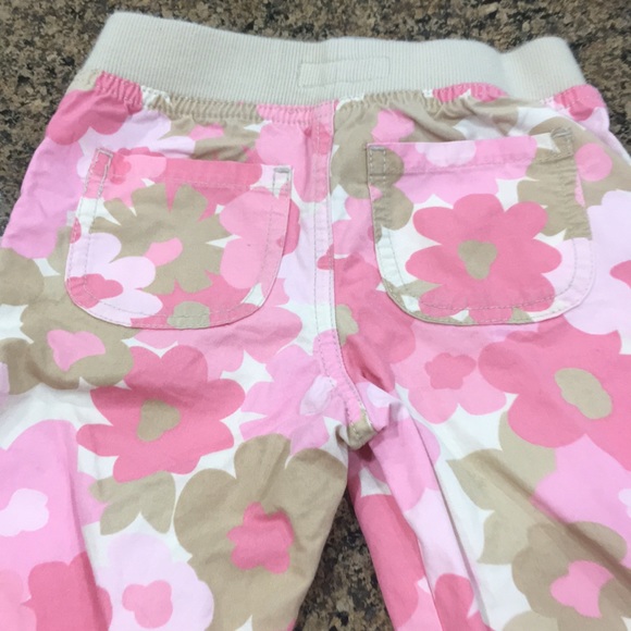 OshKosh Pink/tan floral pants - Picture 4 of 8